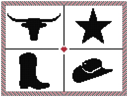Texas Treasures Silhouettes Cross Stitch Pattern