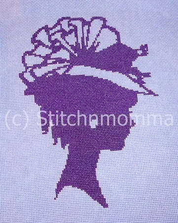 Sophisticated Lady Silhouette Cross Stitch Pattern