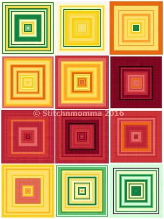 Temperature Block Sampler Cross Stitch Pattern