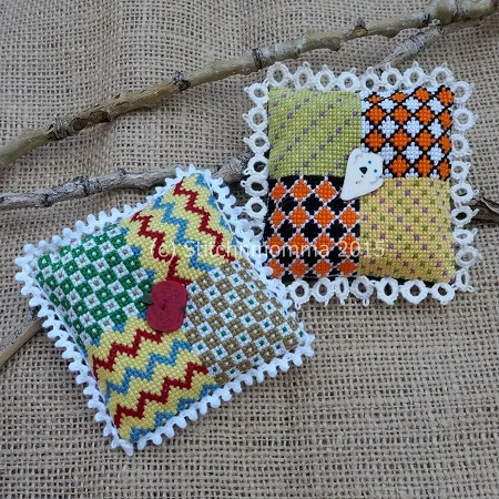 Patchwork Pin Cushion Cross Stitch Pattern - September / October