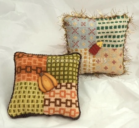 Patchwork Pin Cushion Cross Stitch Pattern - November / December