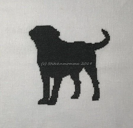 Labrador Retriever Silhouette Cross Stitch Pattern