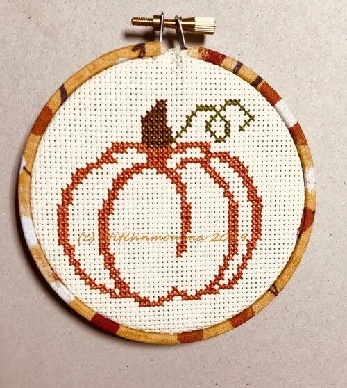 Harvest Pumpkin Magnificent Mini Cross Stitch Pattern