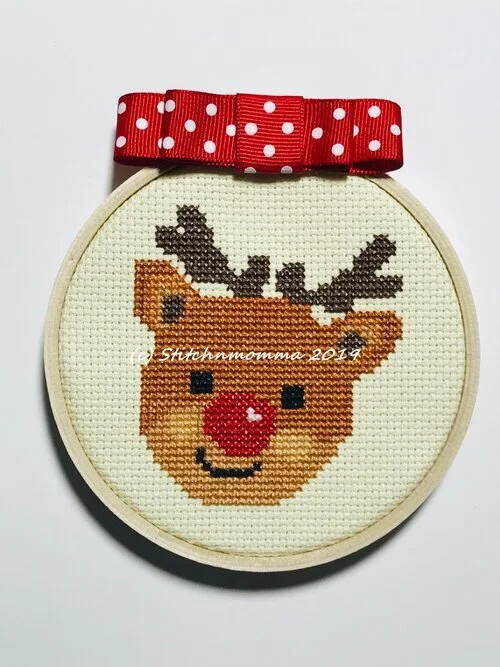 Reindeer Magnificent Mini Cross Stitch Pattern