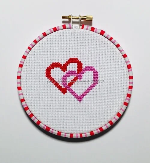Intertwined Hearts Magnificent Minis Cross Stitch Pattern