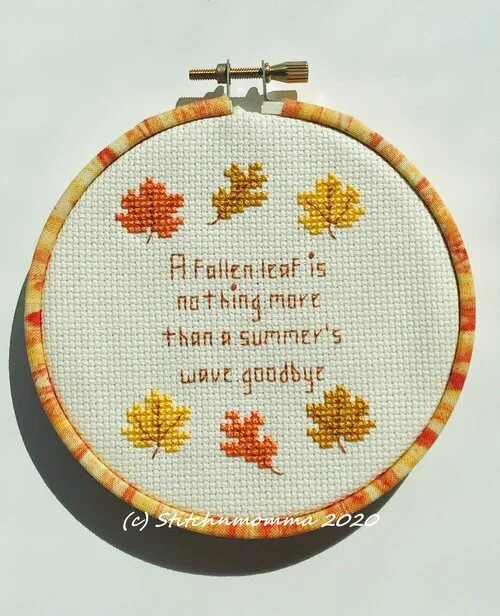 Fallen Leaves Magnificent Mini Cross Stitch Pattern