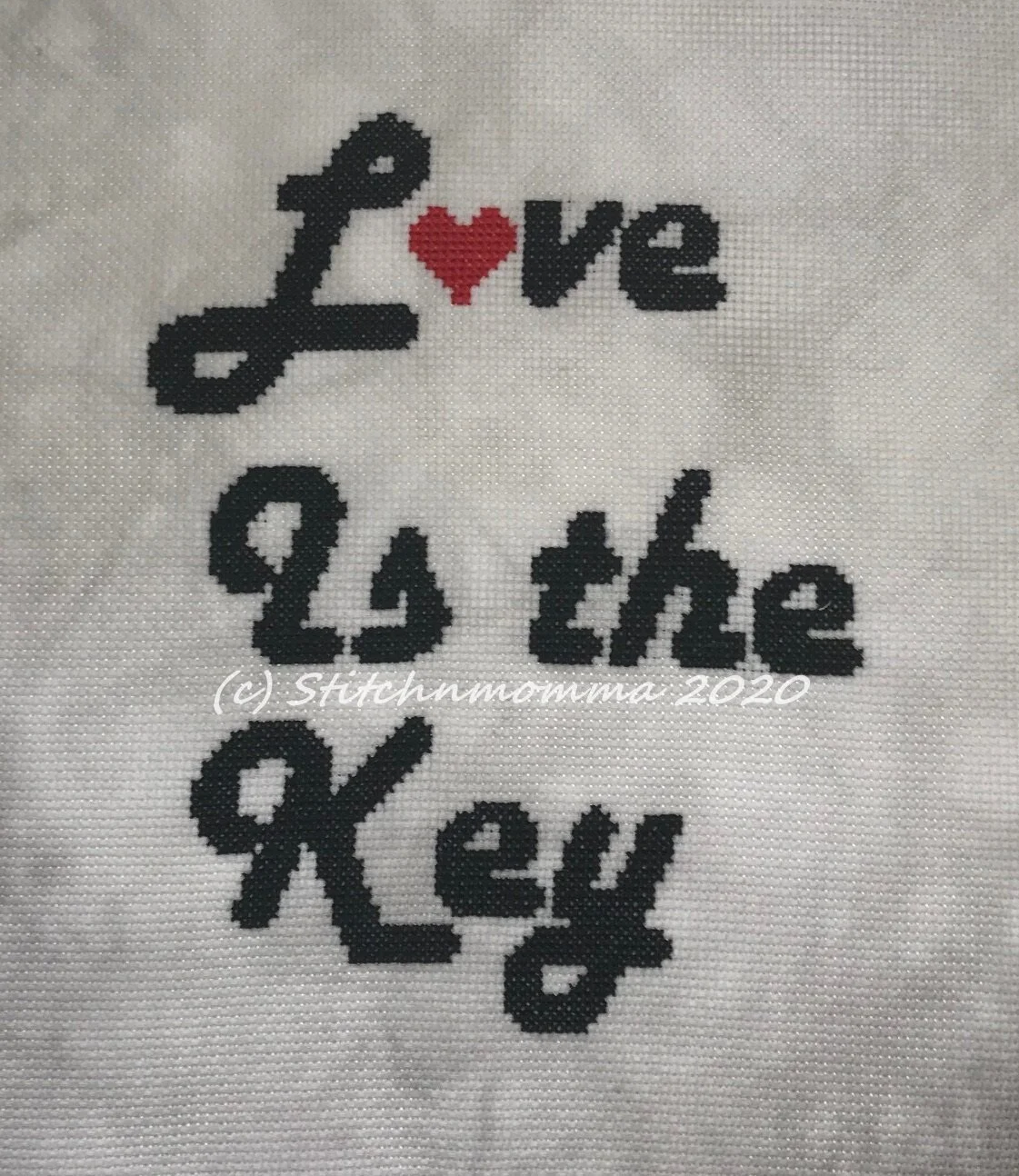 Love is the Key Cross Stitch Pattern