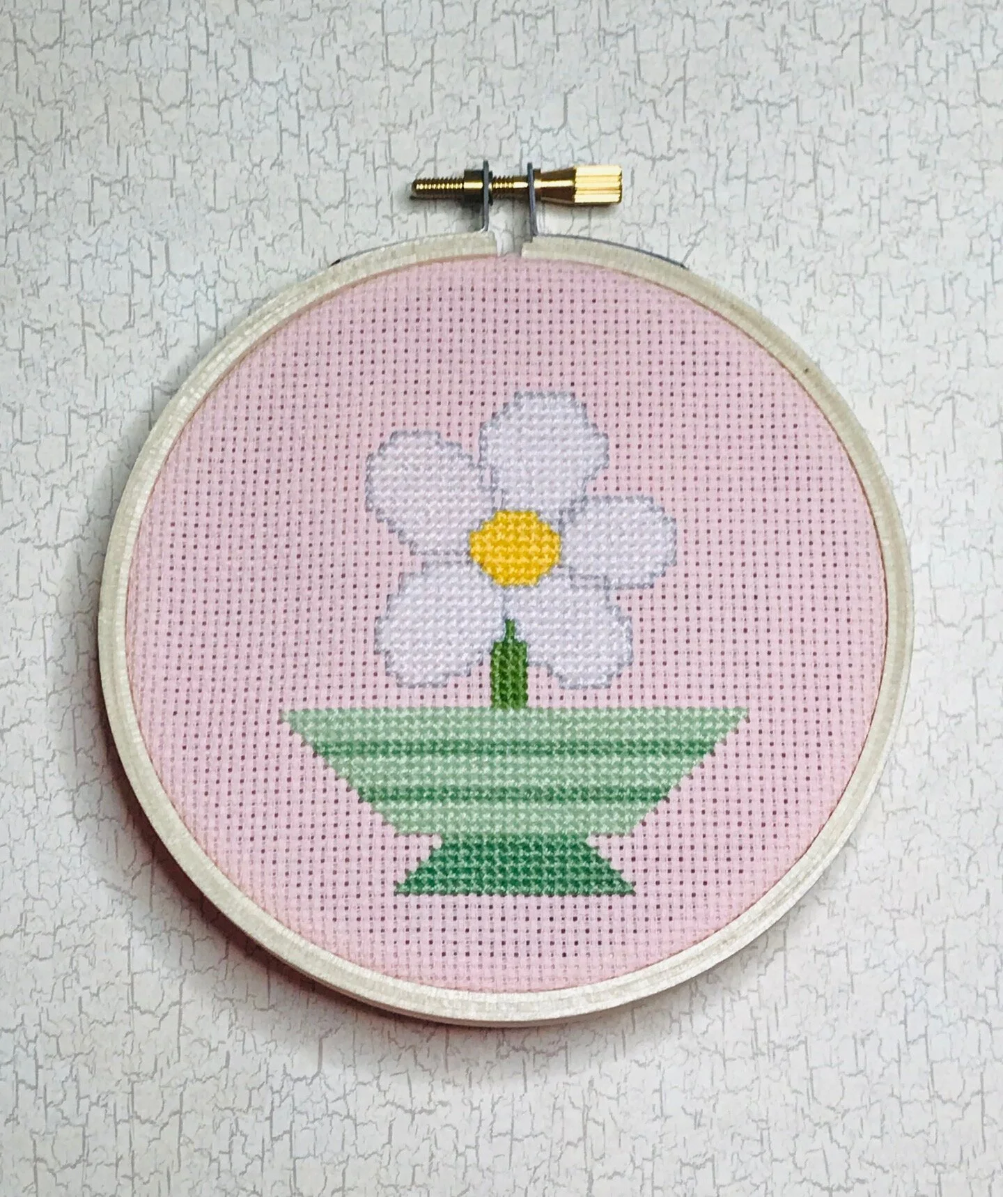 Potted Flower Magnificent Mini Cross Stitch Pattern