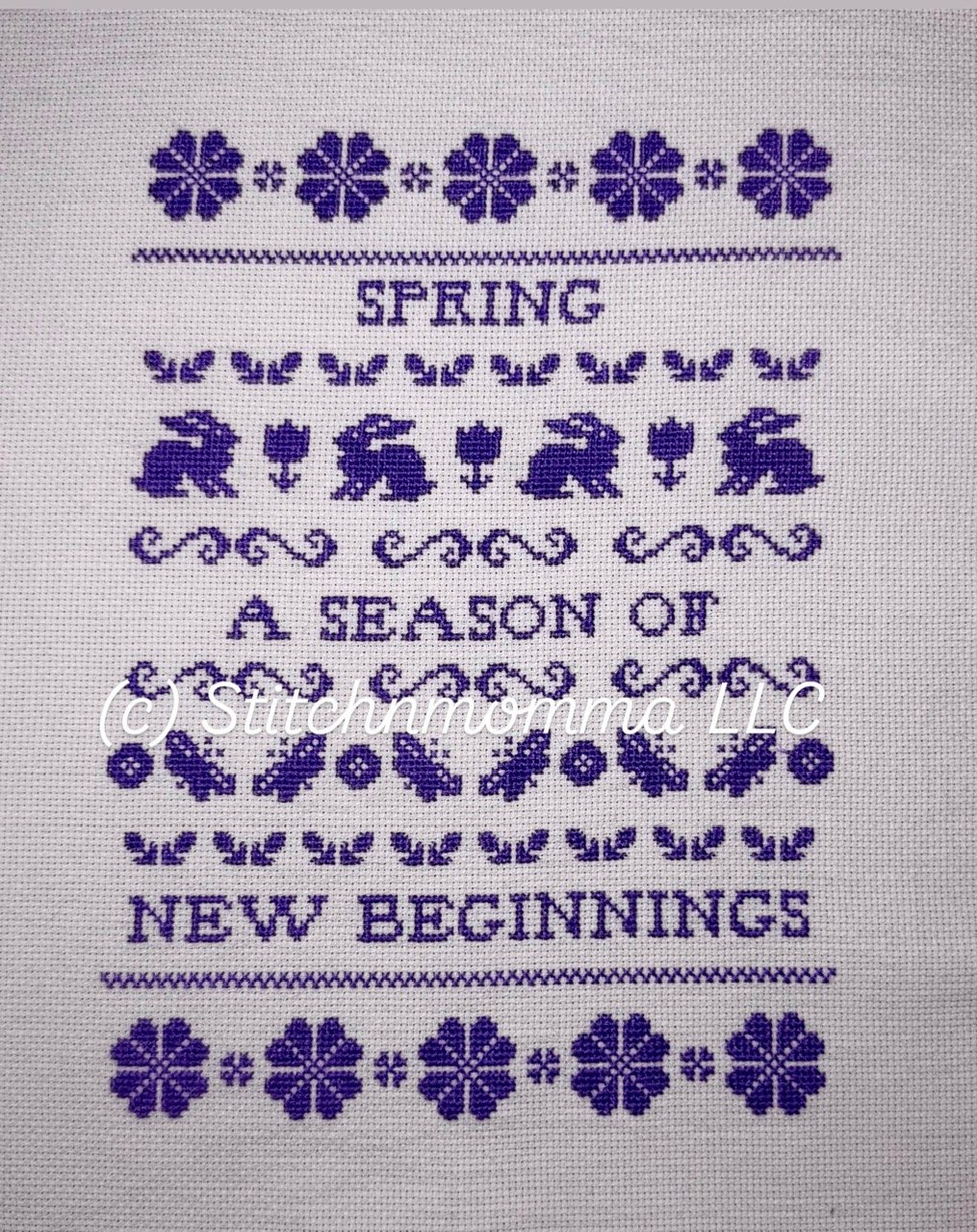 Spring Band Sampler Cross Stitch Pattern