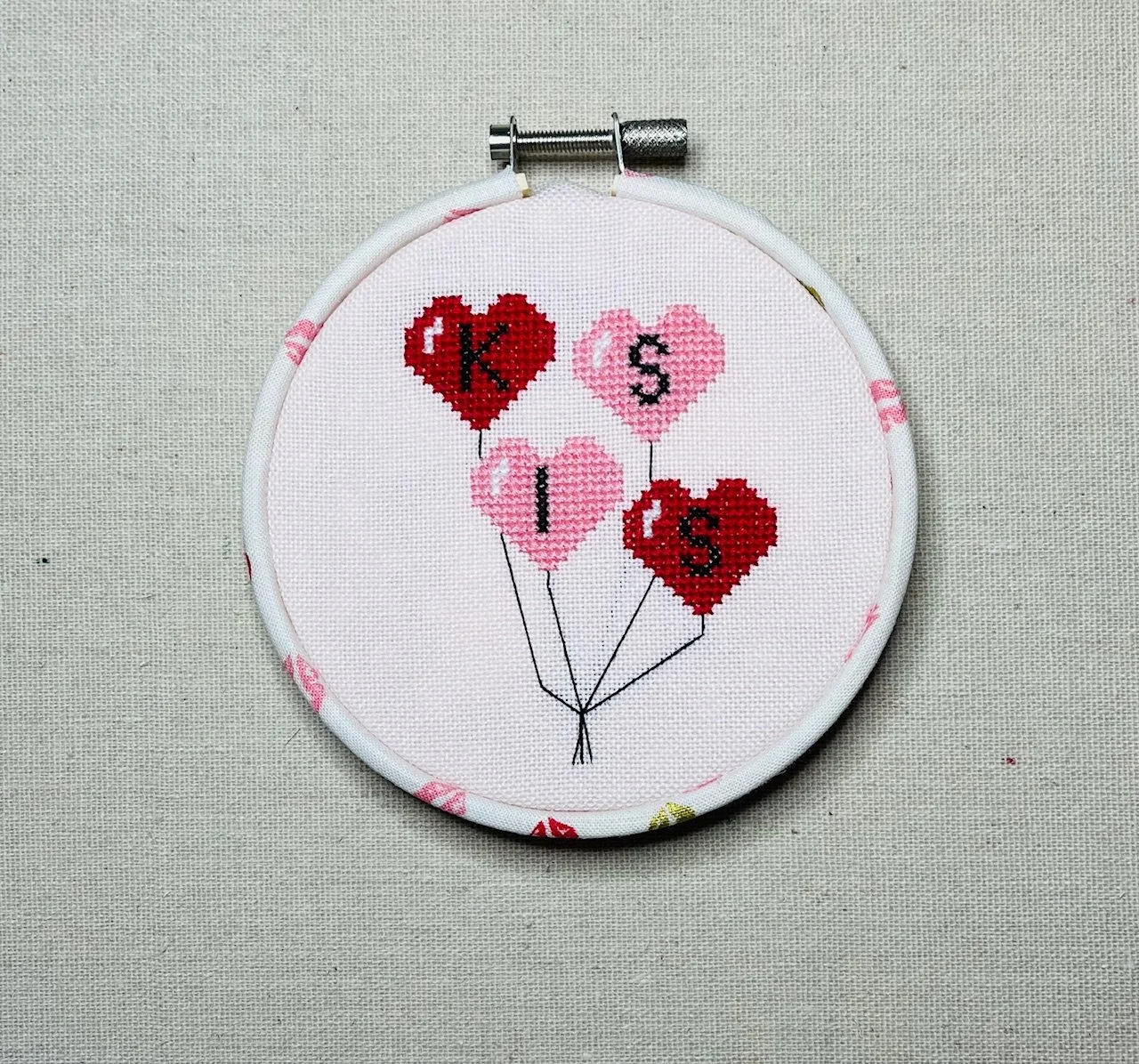PRE-ORDER - Kiss Balloons Cross Stitch Mini Kit