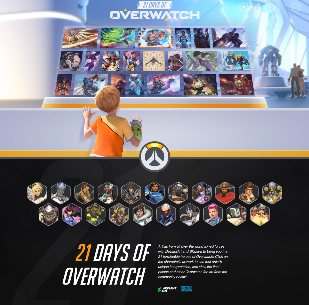 21 Days of Overwatch Branded Landing Page