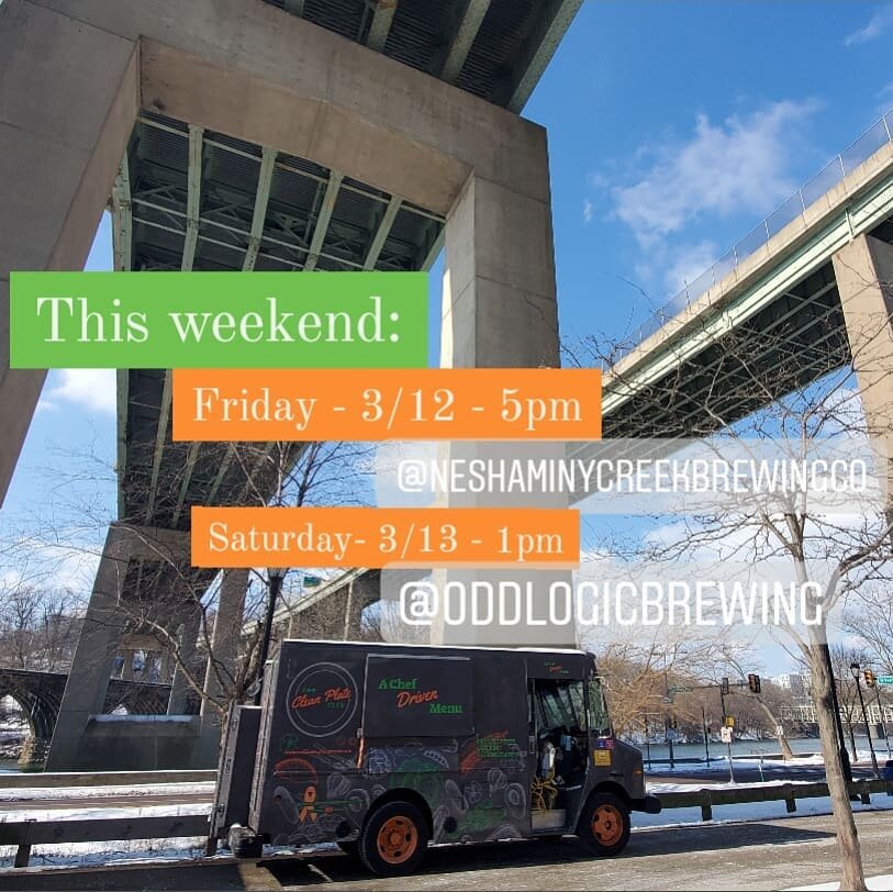 This weekend  you can catch us at 2 spots!

Friday  @neshaminycreekbrewingco  starting  at 5pm 

Or Saturday  @oddlogicbrewing starting  at 1pm

No Sunday for us- as we will be closed to prep for a private event. 

Yep that's right, if you have a pri