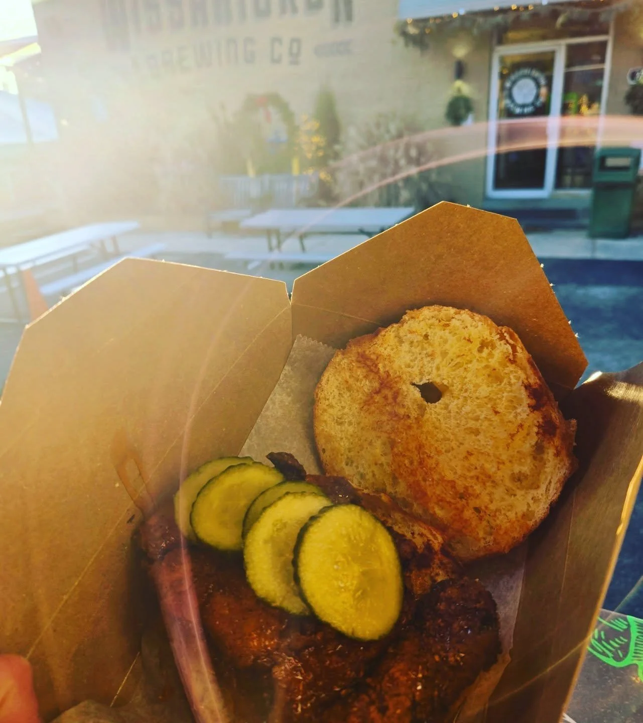 ...went to go take a pic of this sandwich and it literally had an aura around it-- which feels like it's  probably  all you need to know. 

Grab a hot honey fried chicken sandwich tonight @wissahickonbrewingcompany !