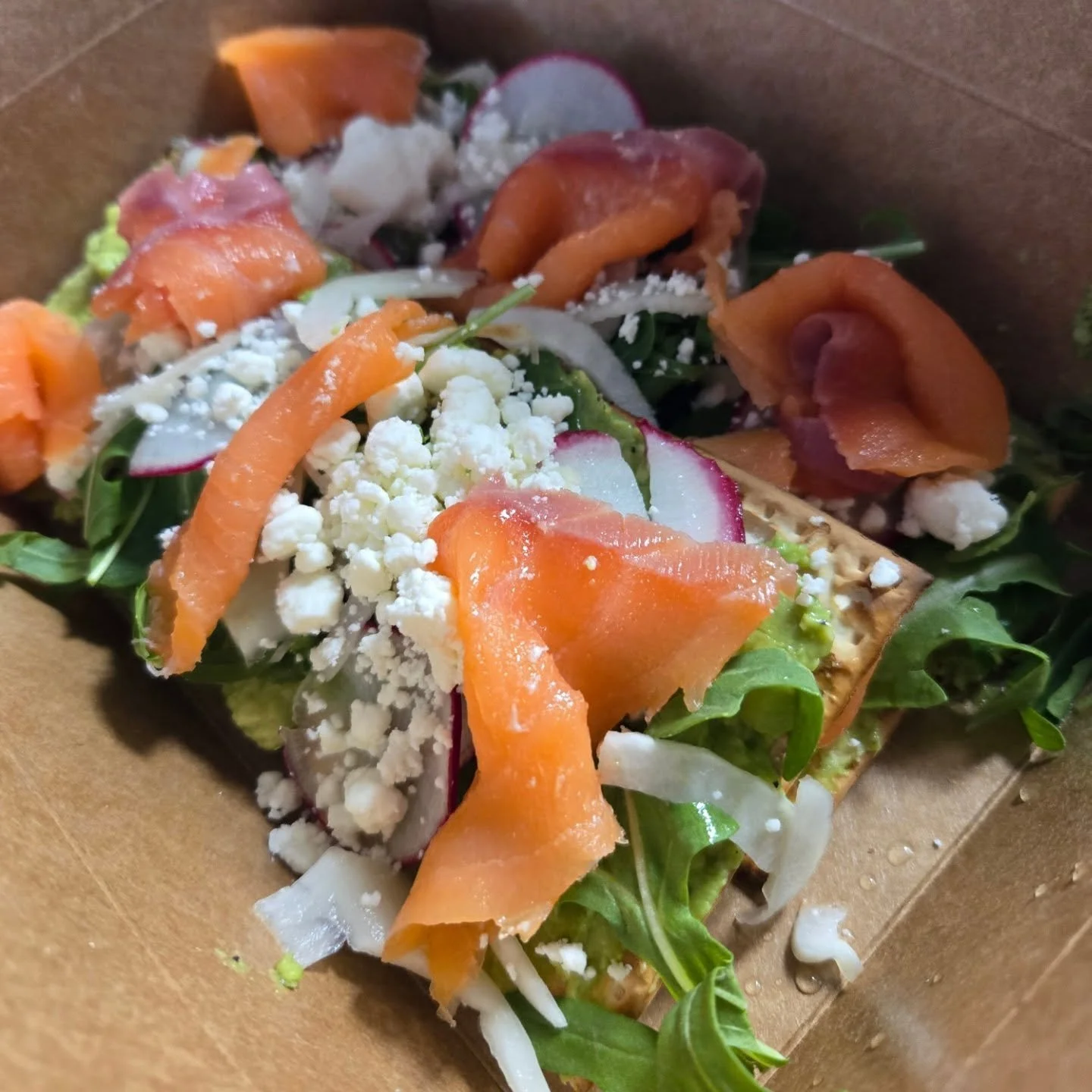 Who wore it better? Avo-toast version. We've  got both our usual sourdough- and MATZAH! 

We want everyone to enjoy brunch- even if you're  celebrating Passover.

Our Alavocado toast today is absolutely  gorgeous. It has arugula, radishes, pickled fe