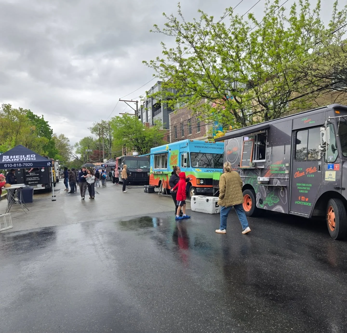 Out here in the drizzle with all our friends. 
You won't  melt, come dance in it!

Deliciousness from everyone out here in Swarthmore!
