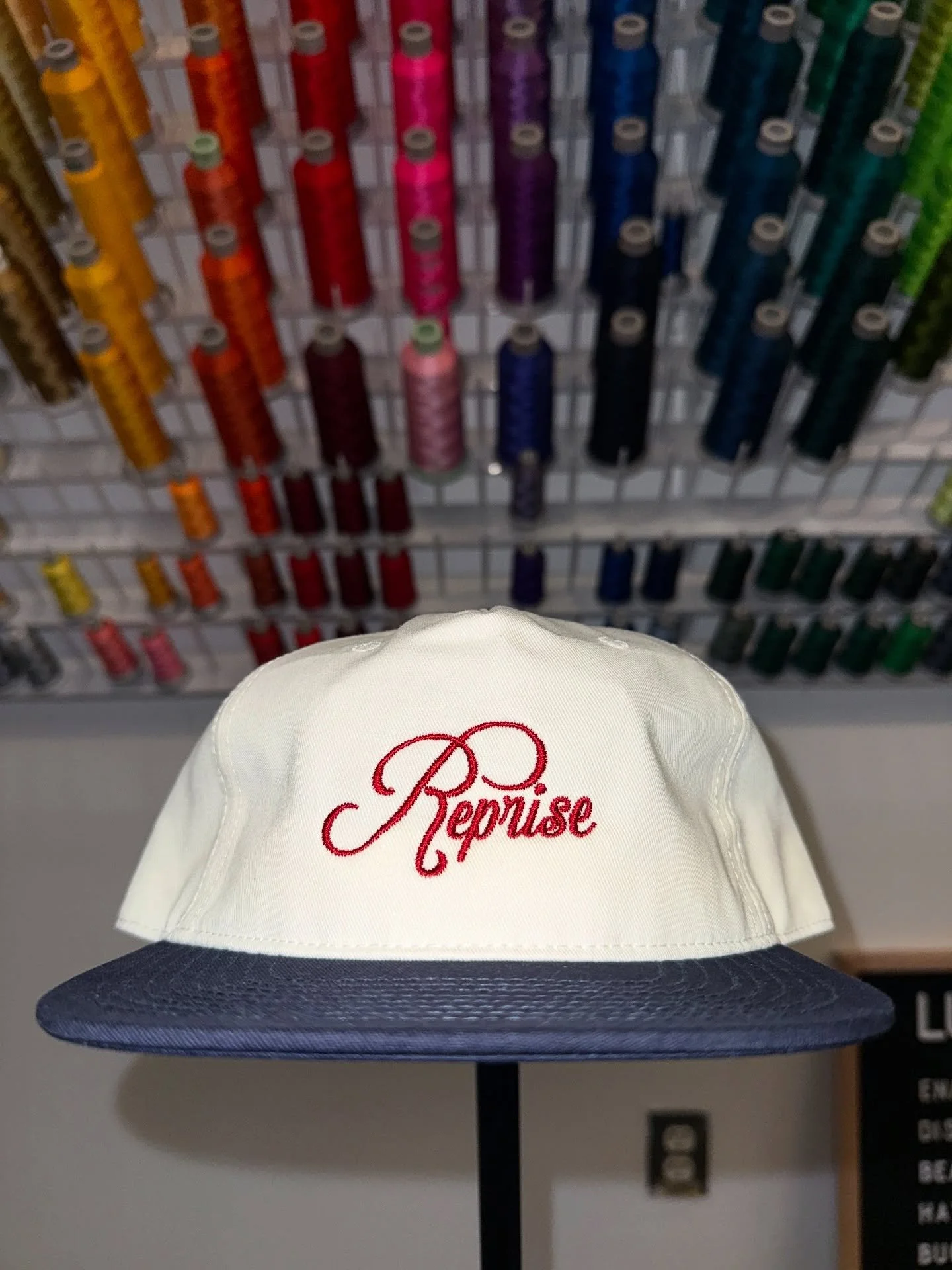 Script hats &amp; Fountain tees for the coffee connoisseurs at @reprisepvd ⛲️ !
. . . . . 
Designed by @_jpco 
.
.
.
#embroidery #screenprinting #printshop  #salem #boston #luckyhousemfg