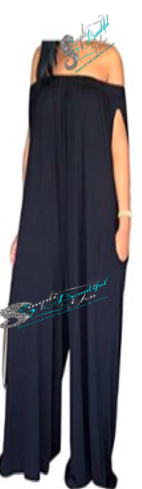 Diamond Off the Shoulder Wide Leg Palazzo Jumpsuit