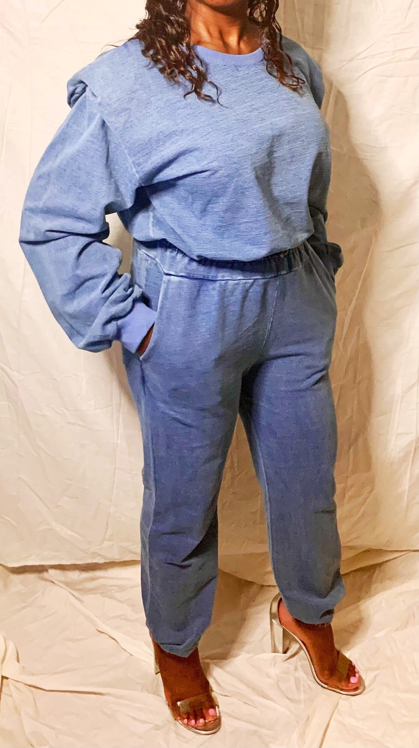 Diamond 2-Piece Jean like Jogger Set