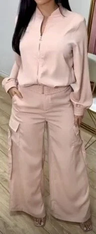 Diamond Peach 2 Piece Casual Pant Set