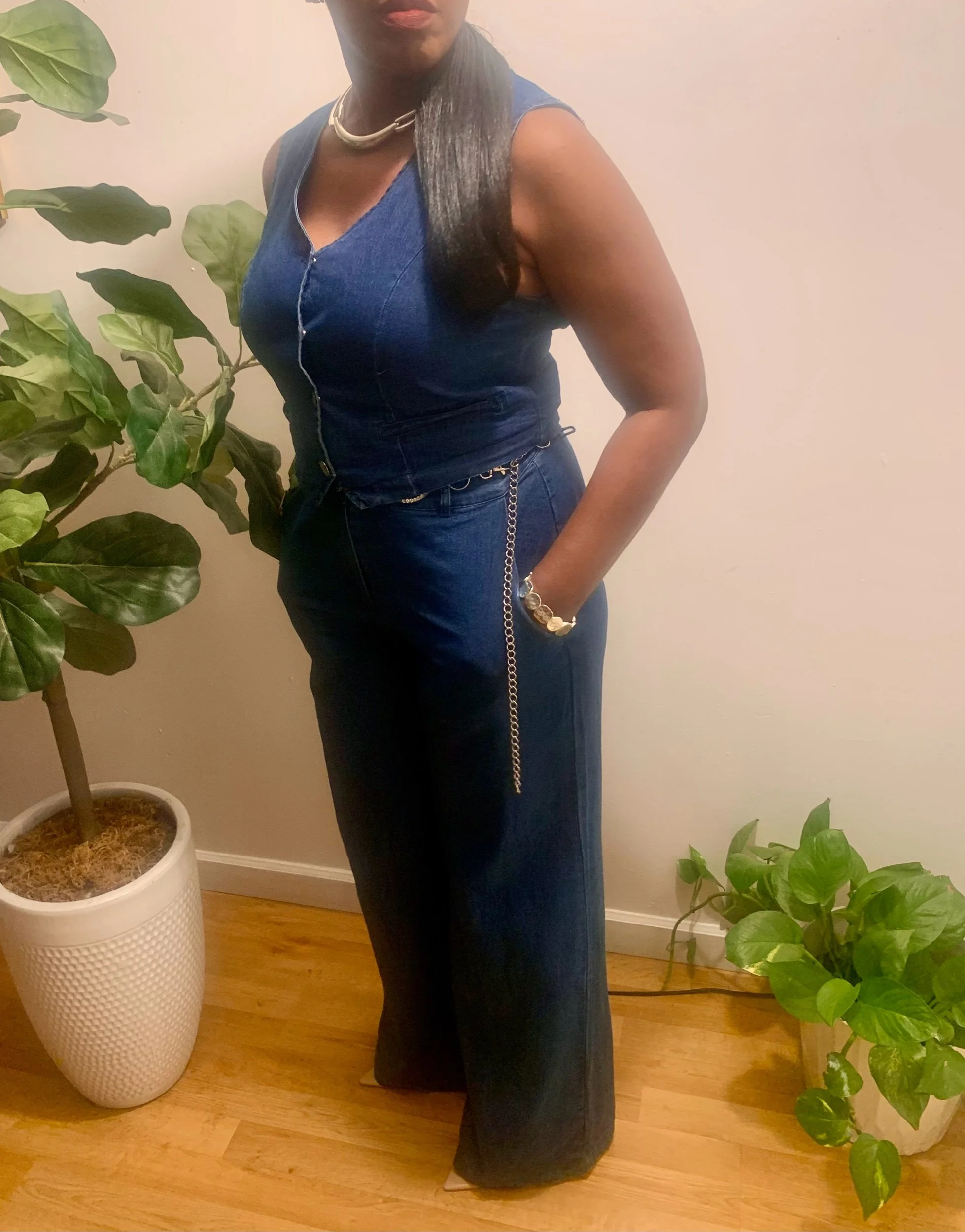 Diamond Jean Vest 2 piece