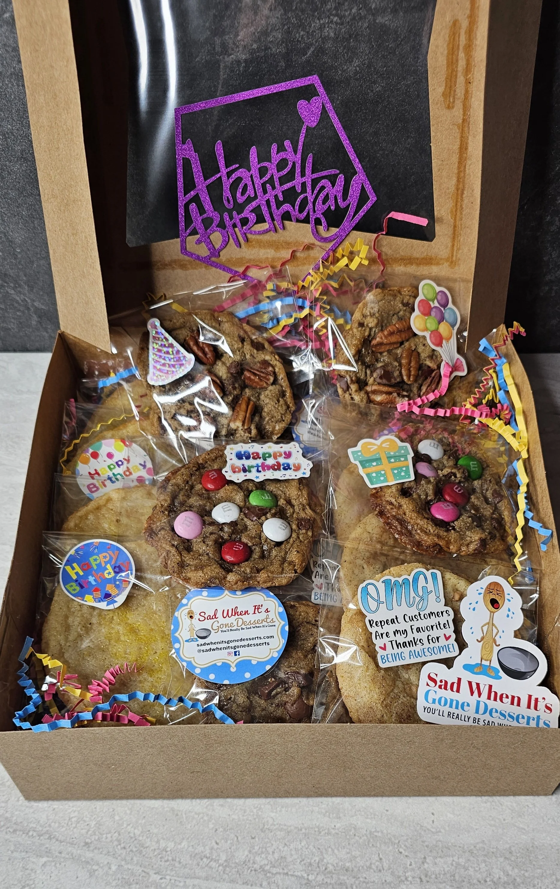 BIRTHDAY BIG BACK Cookie Box *1 Dozen*