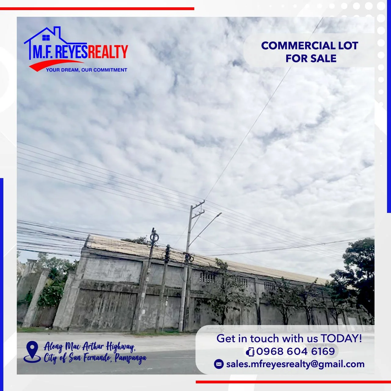 COMMERCIAL LOT FOR SALE | Along McArthur Highway, City of San Fernando, Pampanga