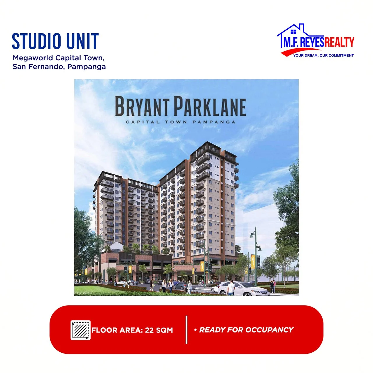 FOR SALE | 24.55 sqm Ready for Occupancy at Bryant Parklane Capital Town
