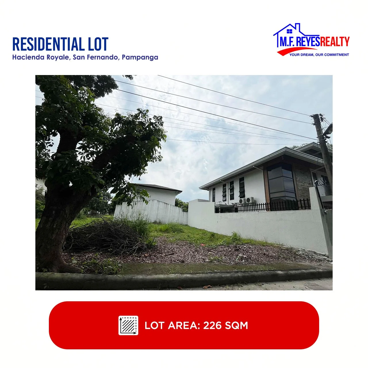 FOR SALE | 226 sqm | Hacienda Royale, Telabastagan, City of San Fernando, Pampanga 