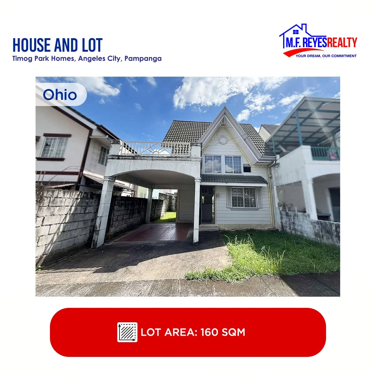 FOR SALE | Ohio - 3BR House at Timog Park Homes, Angeles City