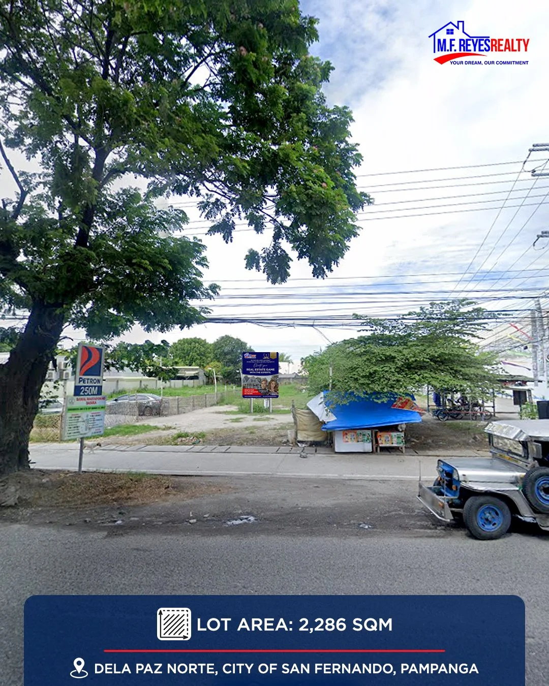 LOT FOR SALE | Corner Lot, Dela Paz Norte, Along Mac Arthur Highway (Ideal for Fastfood, Gas Station, Commercial establishments)