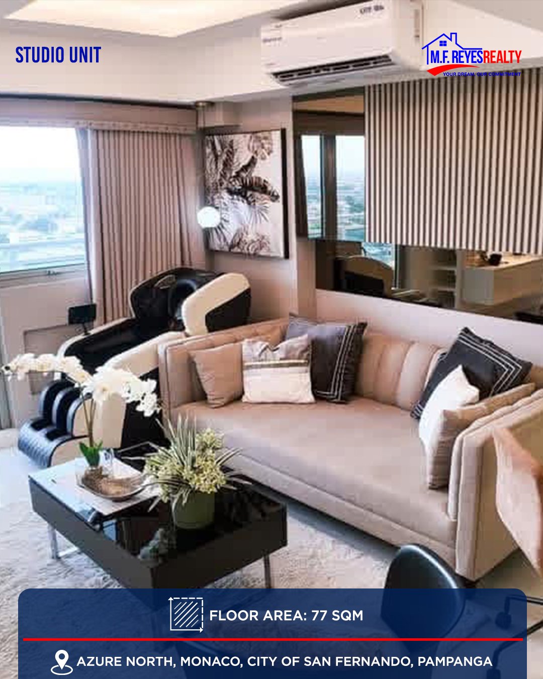 77sqm Designer-Owned Corner Unit | Fully Furnished at Azure North Monaco Tower 