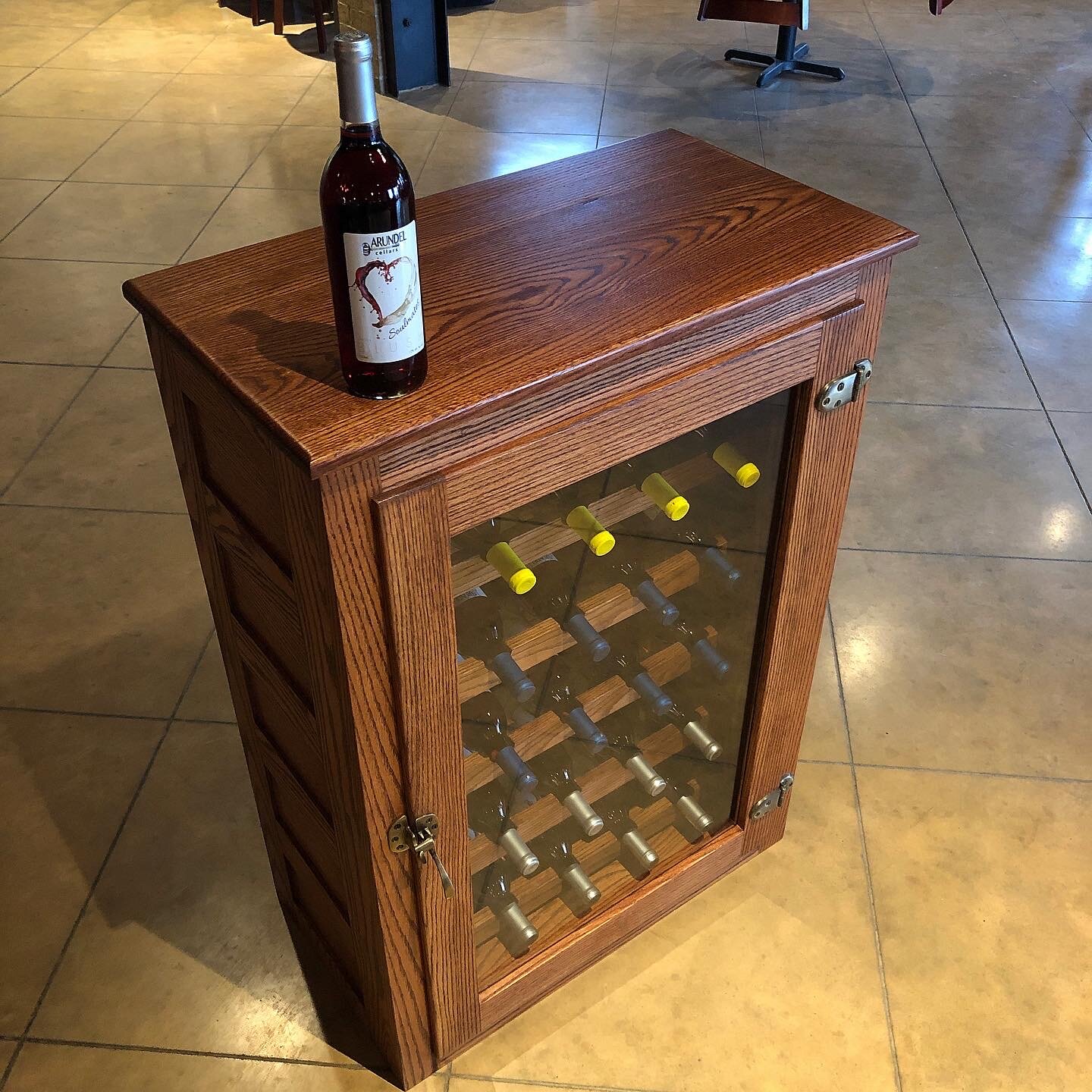 Oak Wine Cabinet