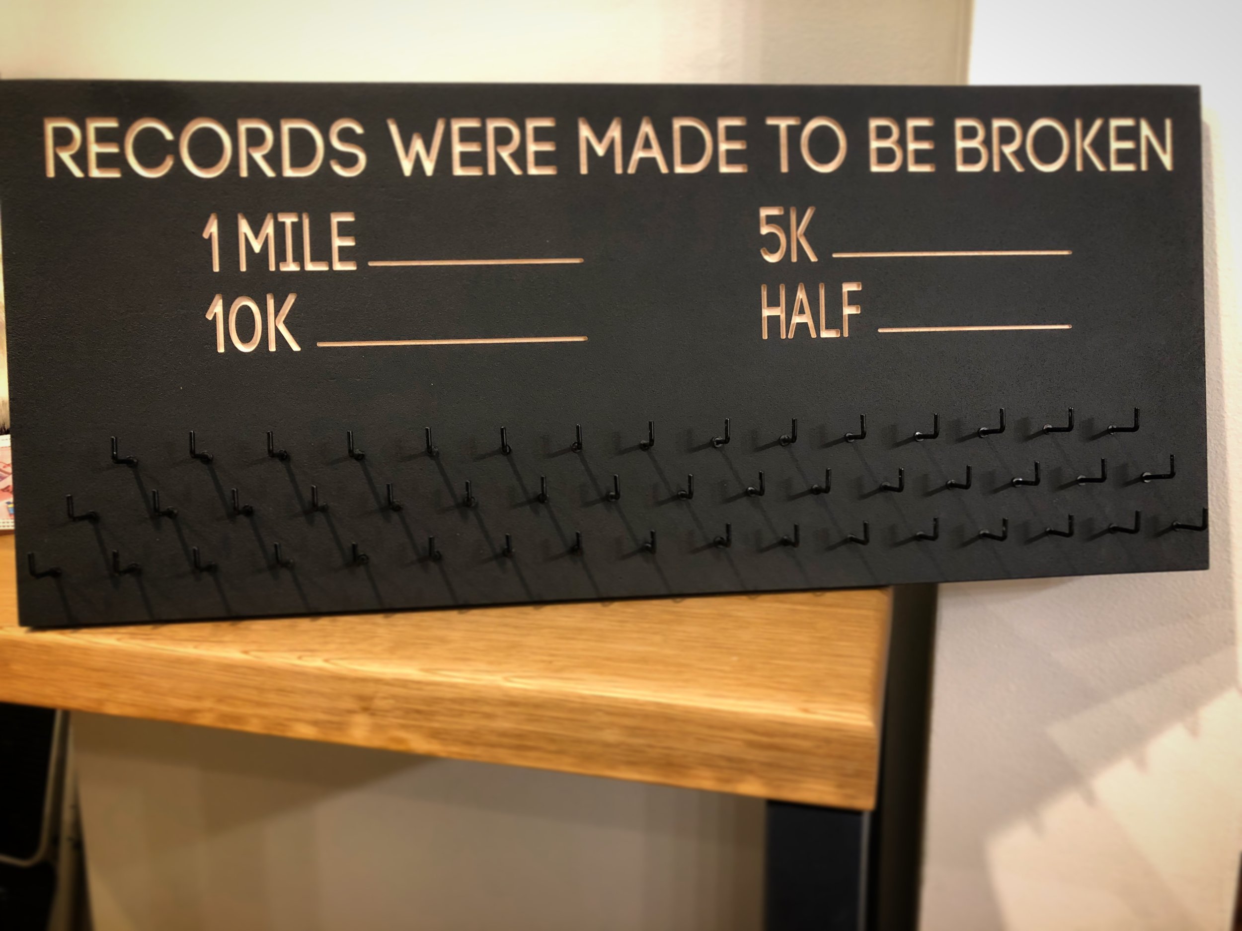 Custom running medal plaque