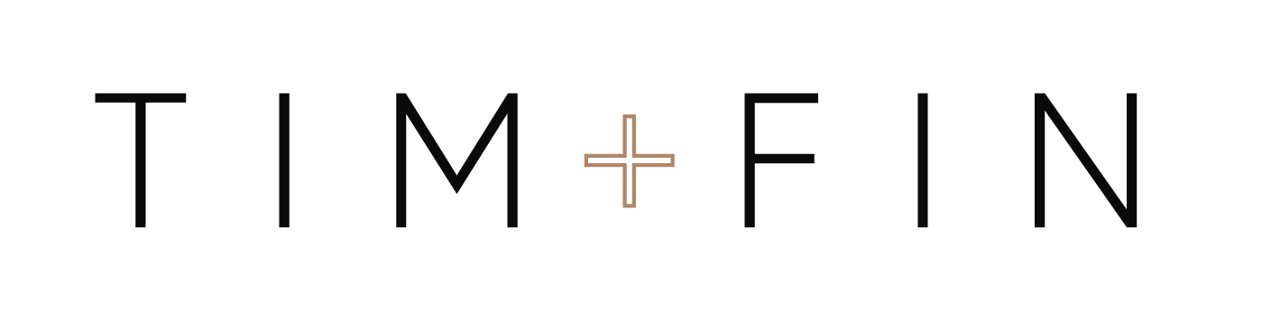 tim and fin black logo