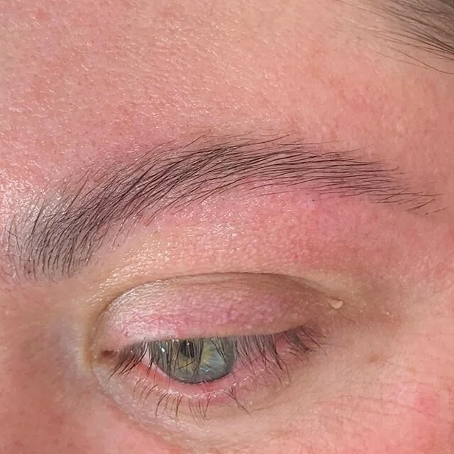 Natural looking Brow lamination, Tint &amp; Shape makes such a difference! 
Book your appointment today @the_hivebeautybar .
.
.
.
.
#browlamination #naturalbrows #laminationbrows 
#brows #browtransformation #browsculpting #sunburybeauty #beauty #bro