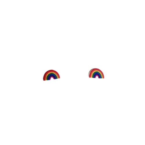 Puffy Rainbow Earrings