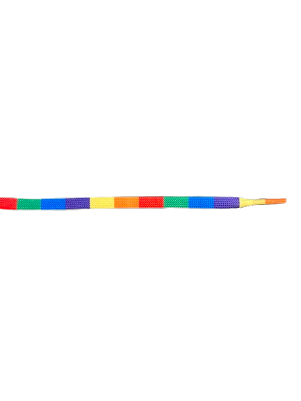 Rainbow Checkered Shoe Laces