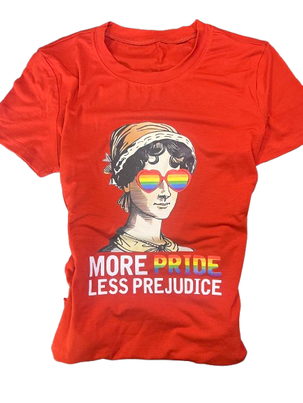 More Pride, Less Prejudice Tee-Red Orange