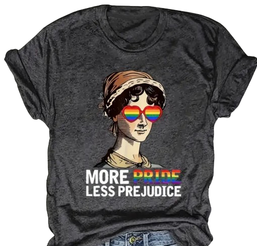 More Pride, Less Prejudice Tee-Heather Grey