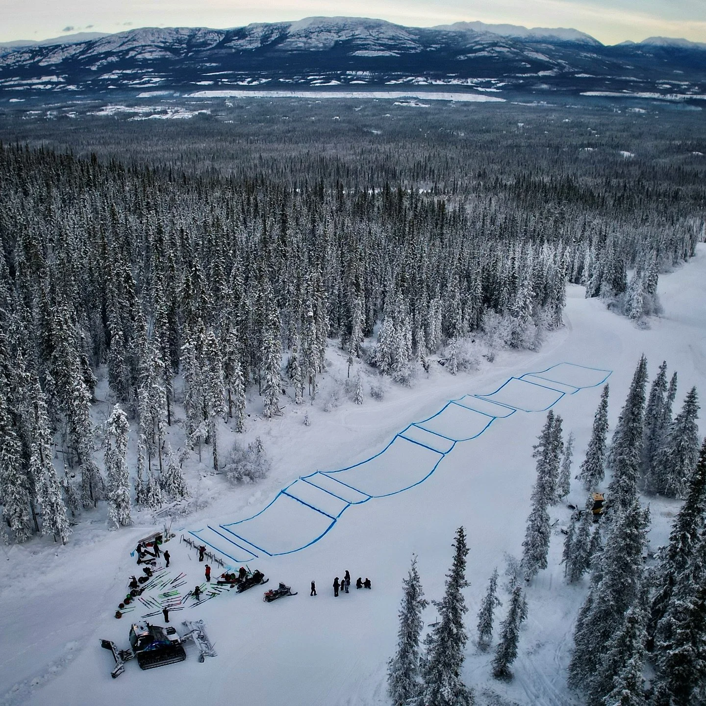 SBX start section is a go @mountsima! Great first build of the season working with the @canadaparasnowboardteam.
