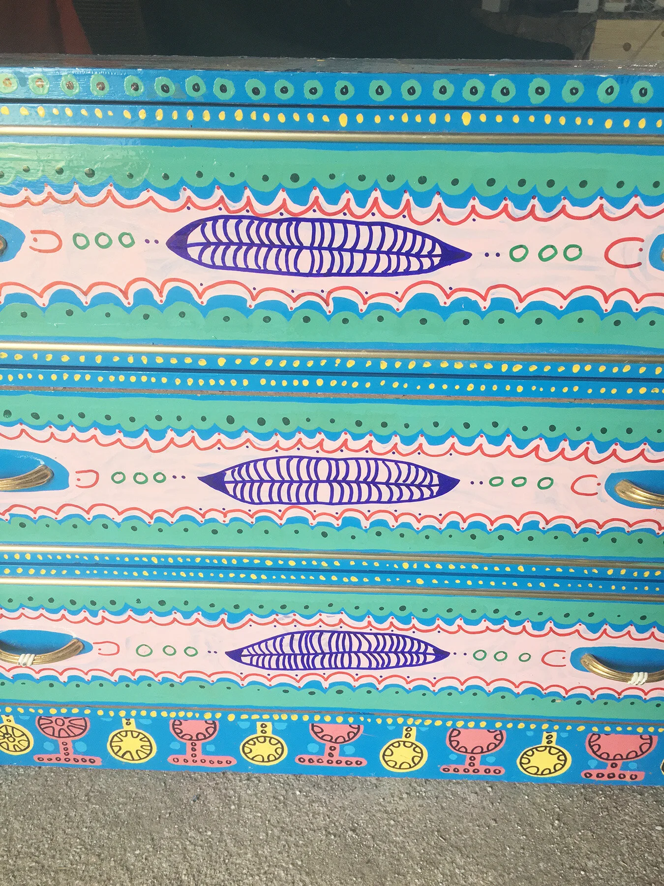 Hand-painted dresser by Taylor Meagher