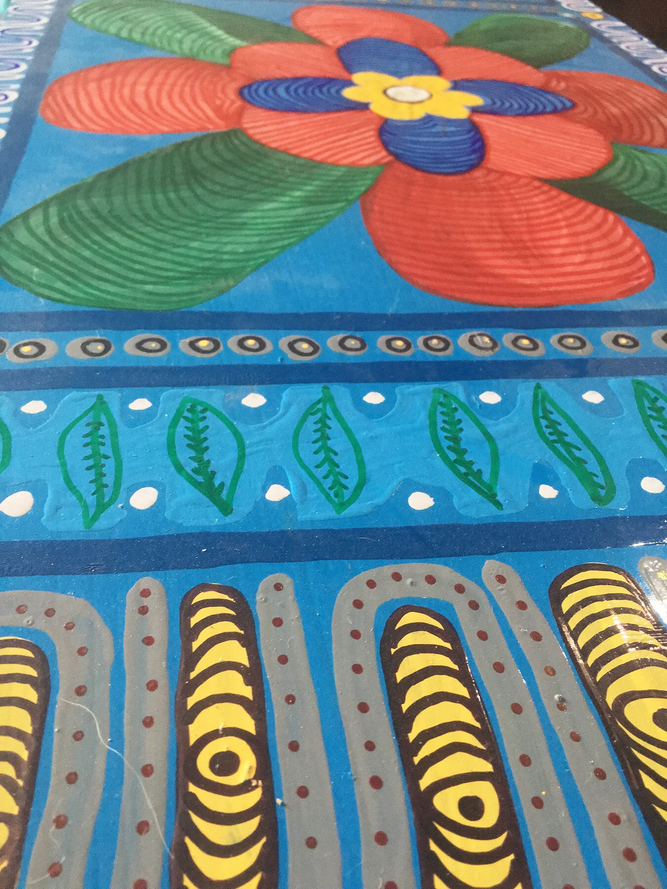 Painted wood furniture pattern detail by Taylor Meagher