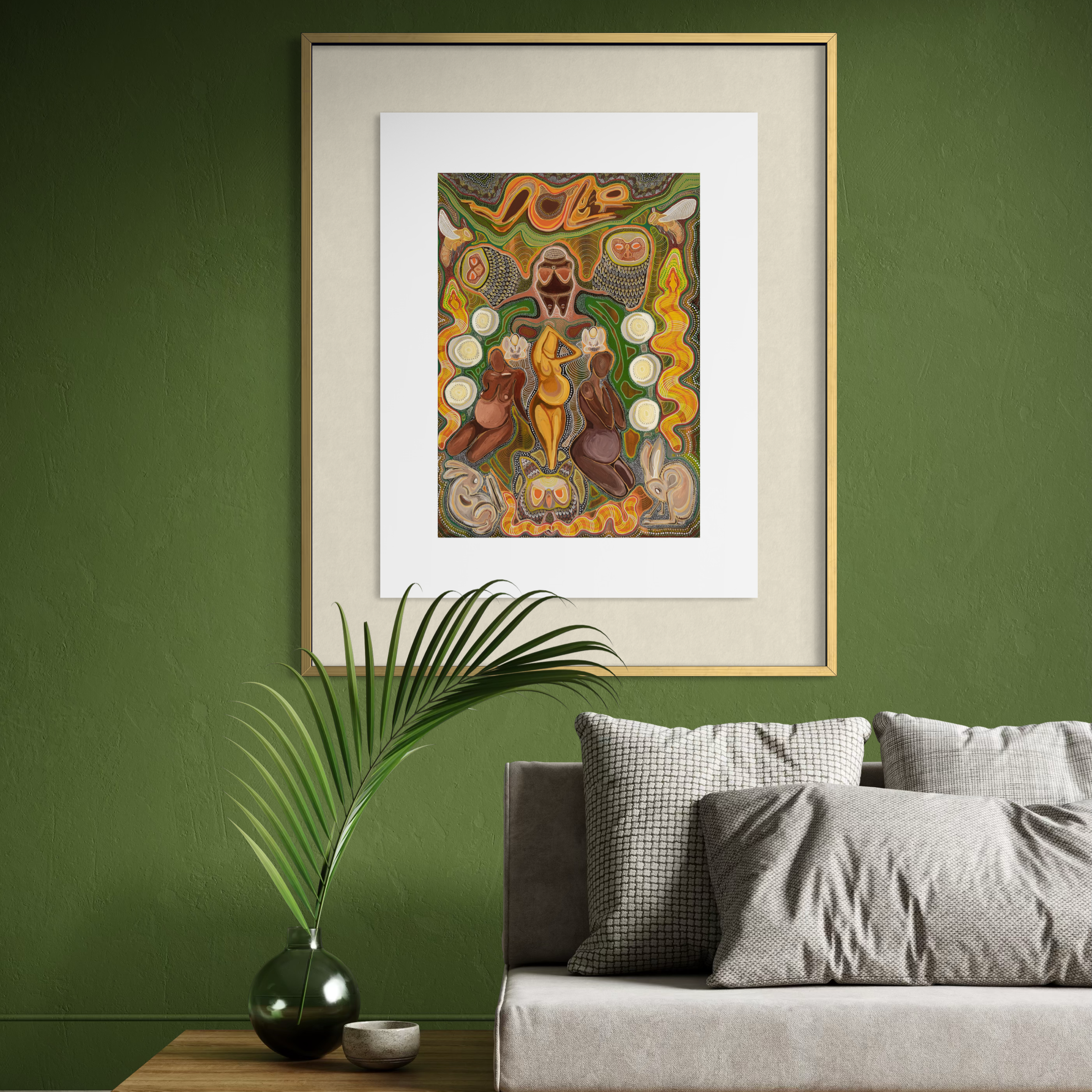 Triple Moon Earth Goddess - Fine Art Print