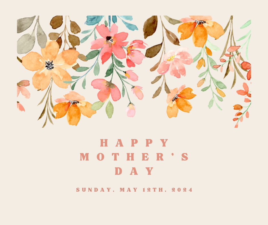 Pink Watercolor Flowers Happy Mothers Day Facebook Post.png