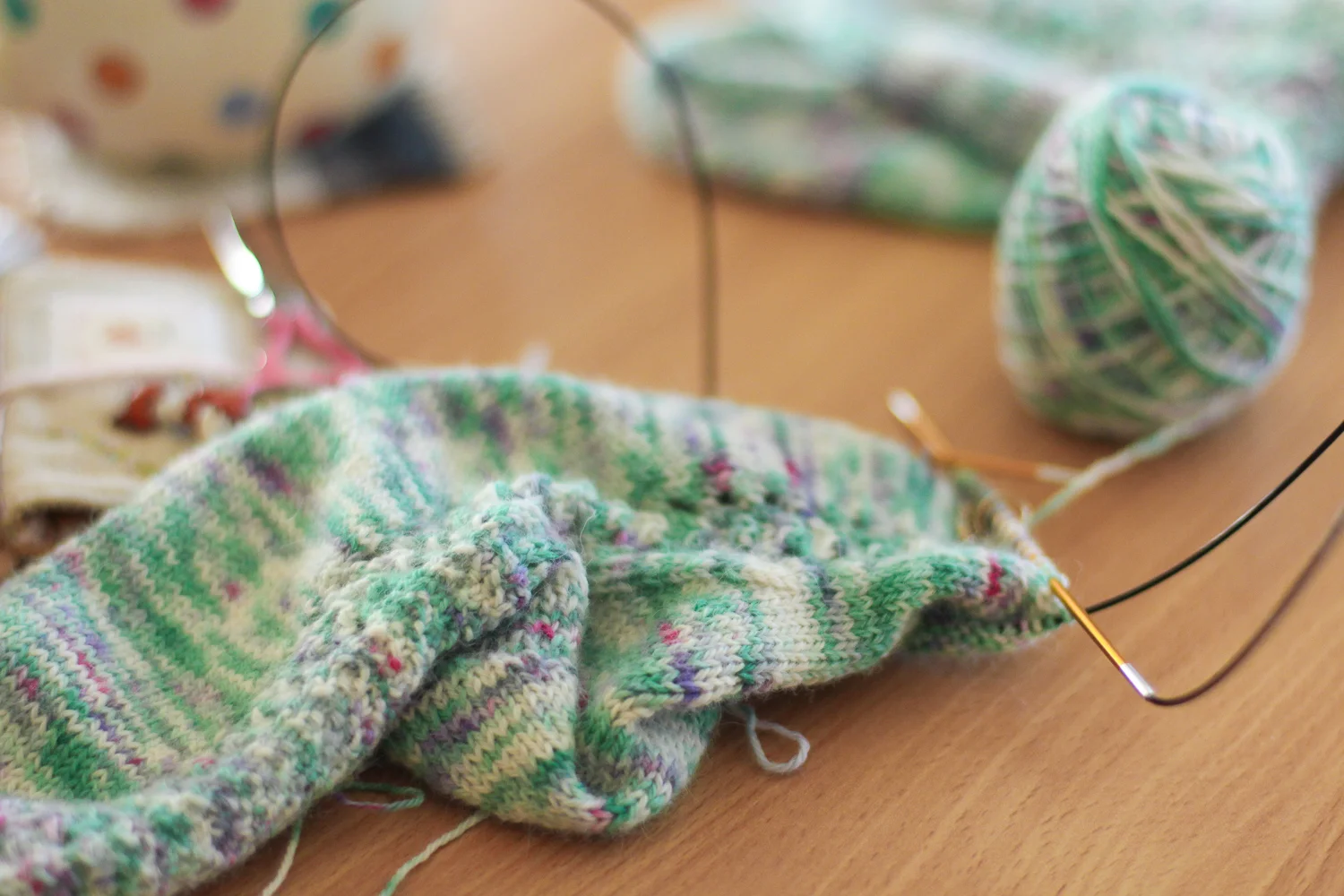 Over the rainbow socks in progress 6.jpg