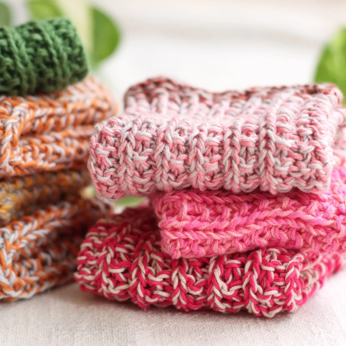 Stash Busting Knitted Washcloths / Dishcloths Free Knitting Pattern — Say!  Little Hen, image size:1200x1200