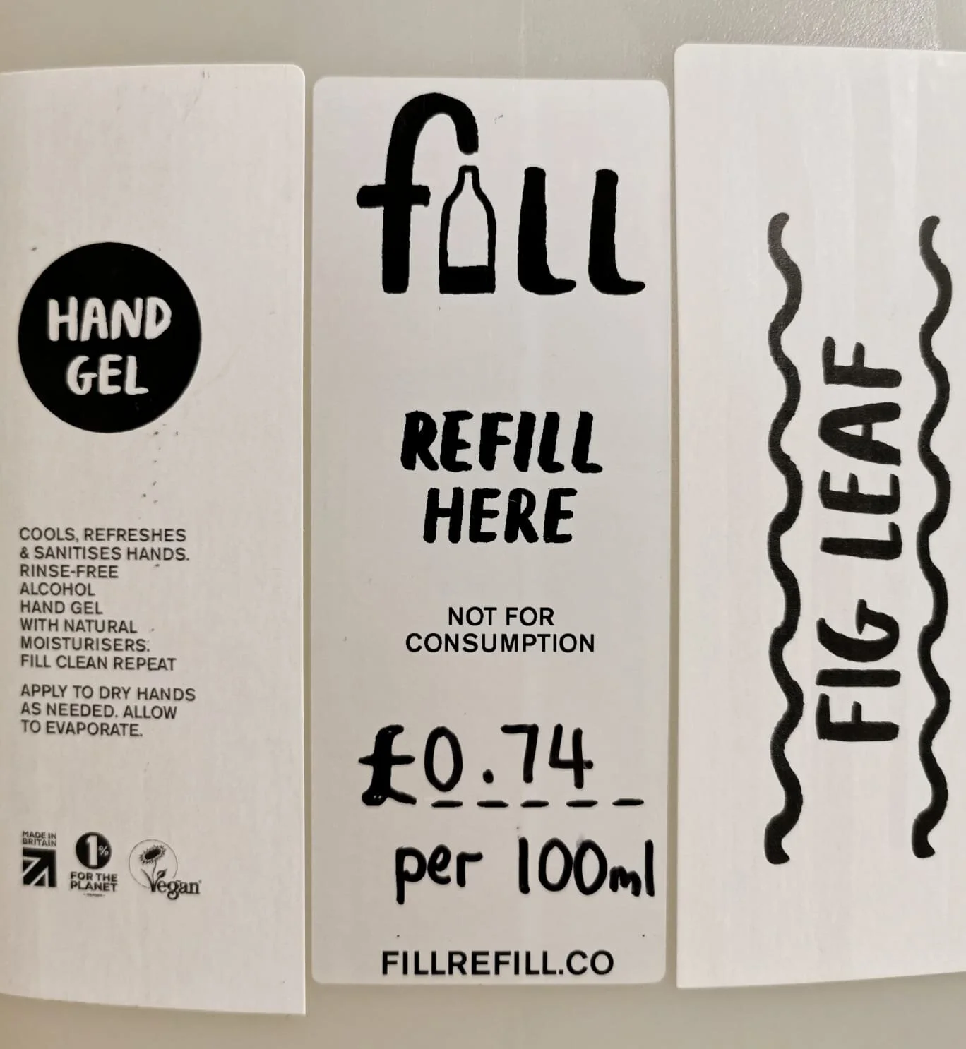 REFILL Fill Hand Gel — Refilled Chichester Wholefood store