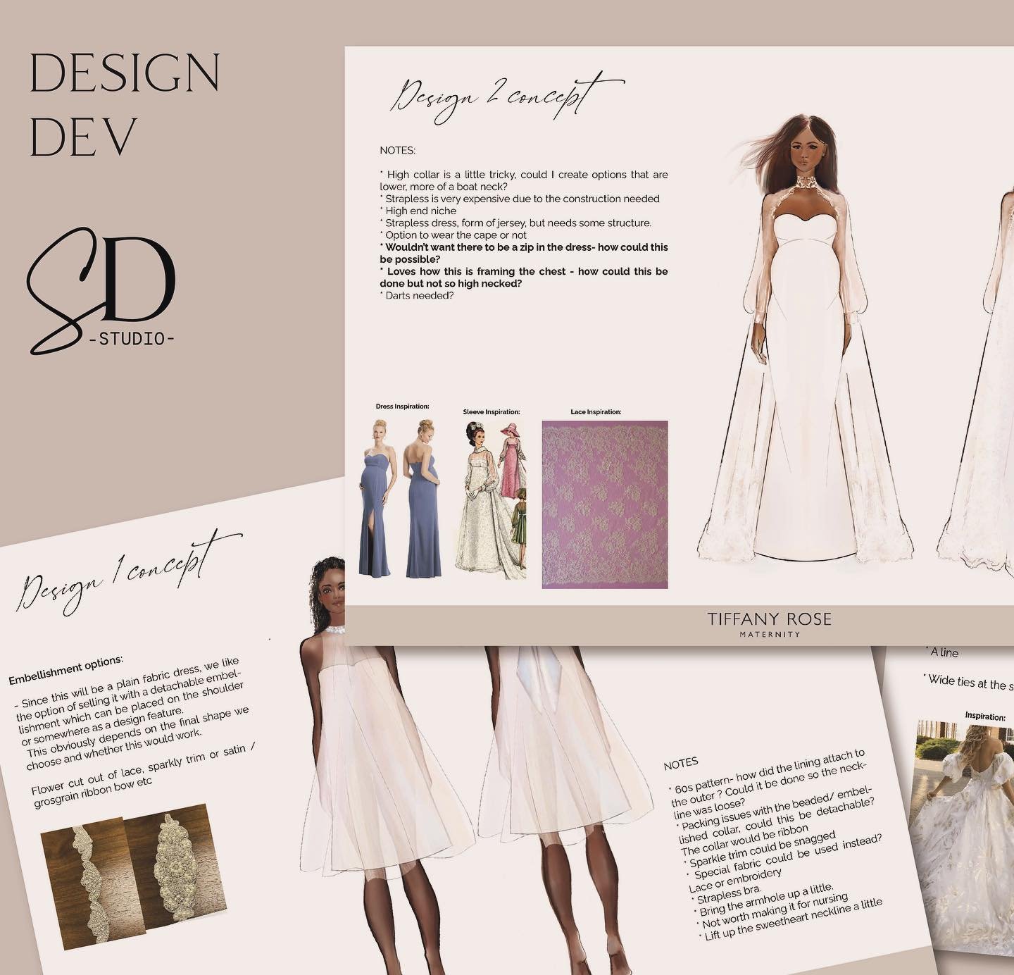 Twirling into #weddingseason&hellip;💍💒

Some #bridal design work created for a previous client, who requested styles for #pregnantbrides that could be perfect for sunny registry weddings or ecaspism elopement&rsquo;s. 

We wanted to achieve a timel