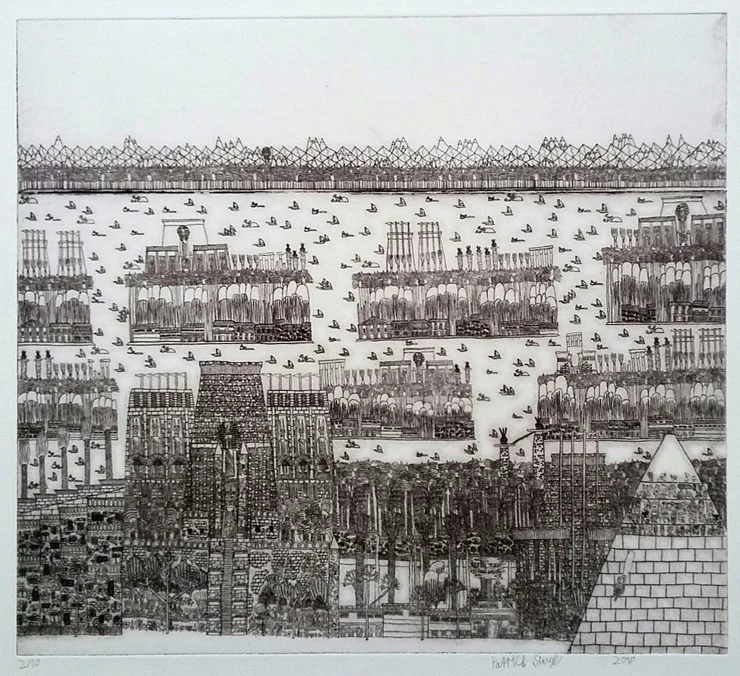 Loft 11 Gallery_Patrick Siegl_Ägypten 49 v Chr_ 2015_Kaltnadelradierung_25x25_.jpg