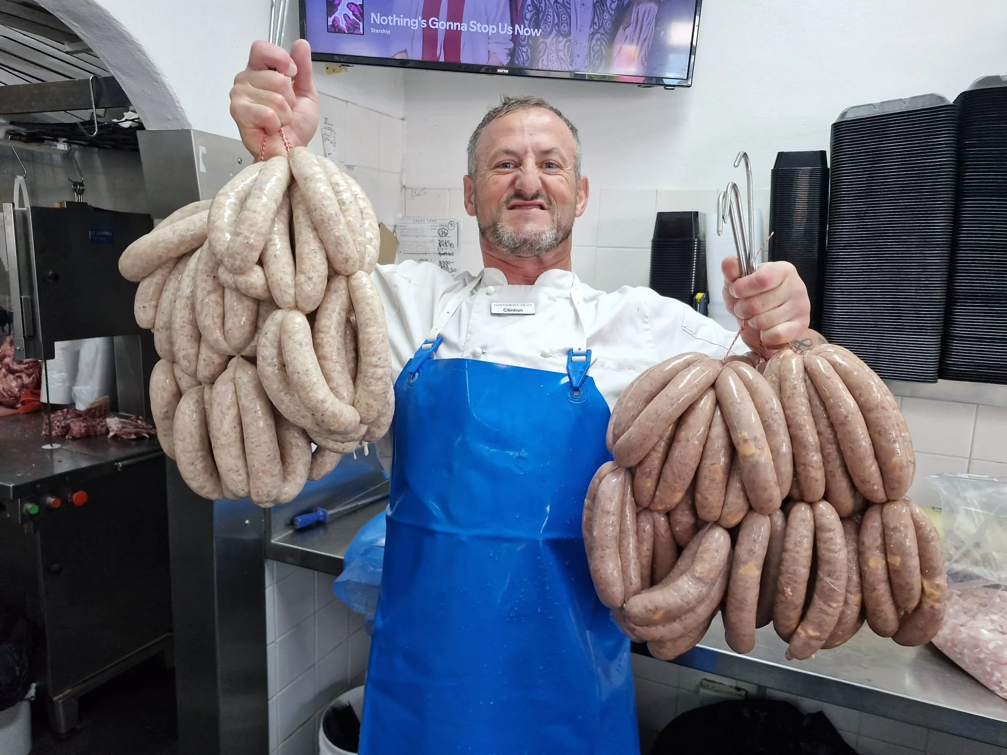 🌭New Sausage Flavours for your Australia Day Celebrations 🇦🇺

Clint's on his all time favourite task... 
Making sausages... yet again... 
Come celebrate with him by trying out our new flavours!
✨ Cheesy Cheddar and Vegemite &amp;
✨ Chicken Carbona